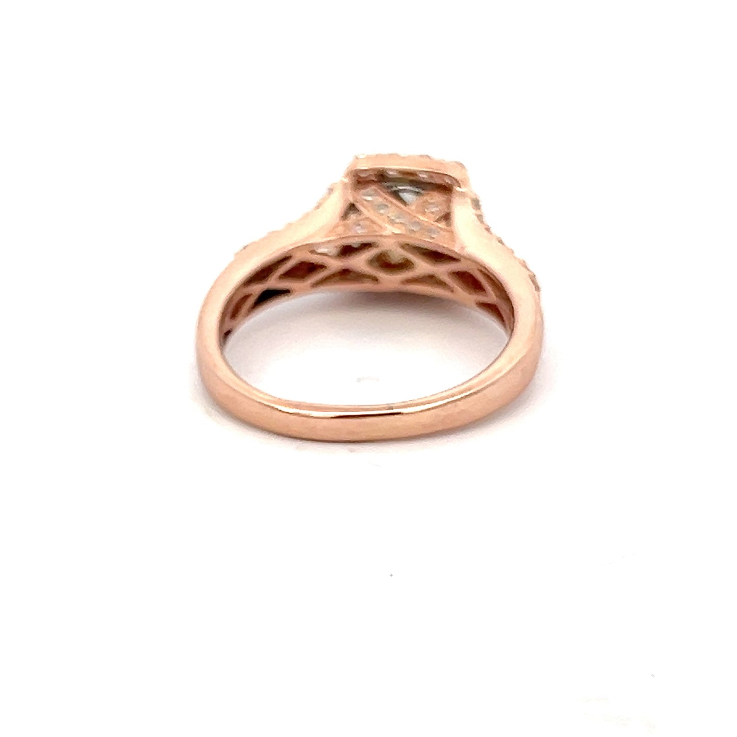 Rose Gold Halo Style Engagement Ring