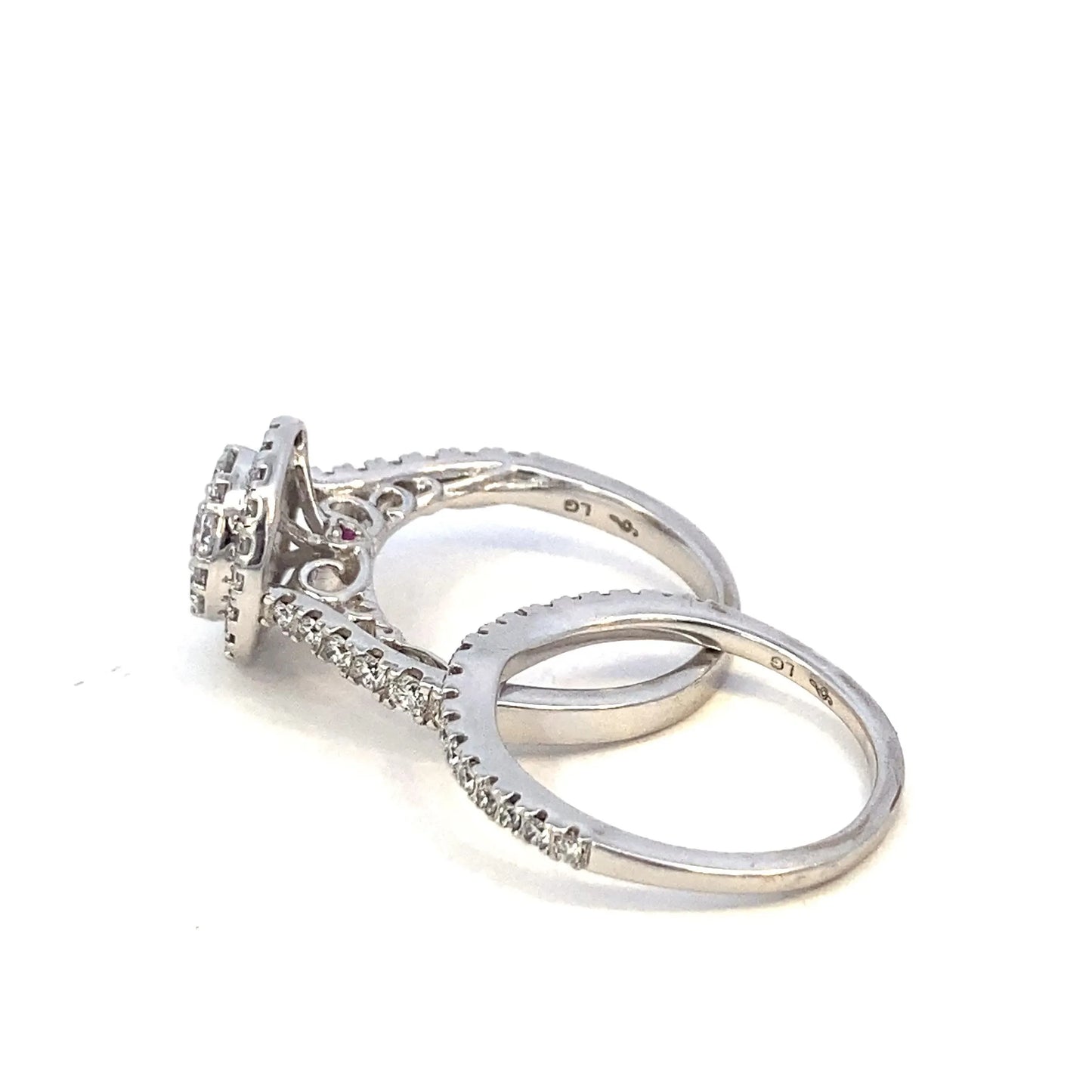 Gold Lab Grown Diamond Wedding Ring Set